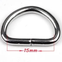20 pieceslot 15mm metal d shaped buckle luggage metal d rings semicircle button bags mountaineering backpack accessories