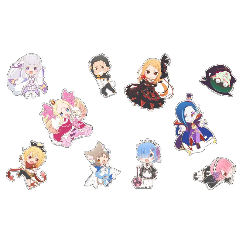 

Brdwn Re:Life in a different world from zero Ram Rem Subaru Natsuki Emilia Official Authorization Cosplay Stickers Paster