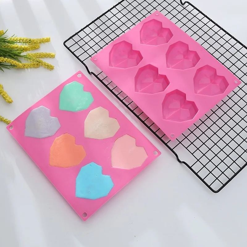 

Desserte Heart Baking Mold Cake Decorating Pink Muffin Silicone Mold Candy Cooking Stampo Torta Kitchen Accessories EH50BM