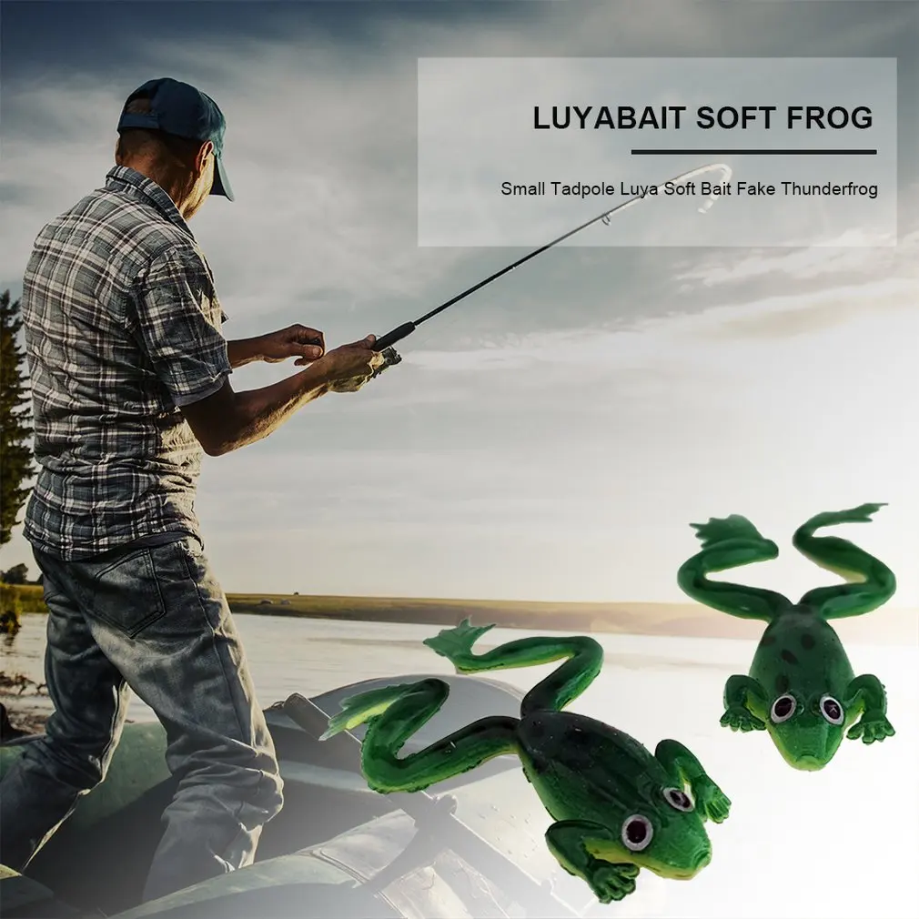 Приманка Luya soft body frog Xiaoluluya Мягкая приманка поддельная гроза лягушка один хвост