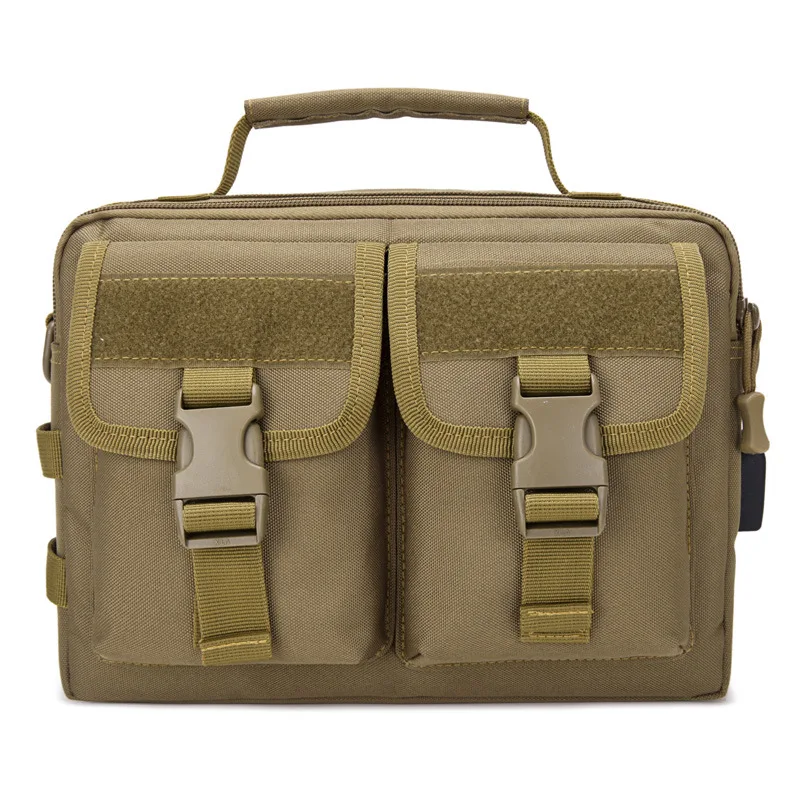 Khaki Военная Тактическая Сумка Molle Водонепроницаемая Мужская нагрудная сумка на плечо сумка для бляшек армейская многофункциональная охотничья камуфляжная переносная сумка - Цвет: Khaki