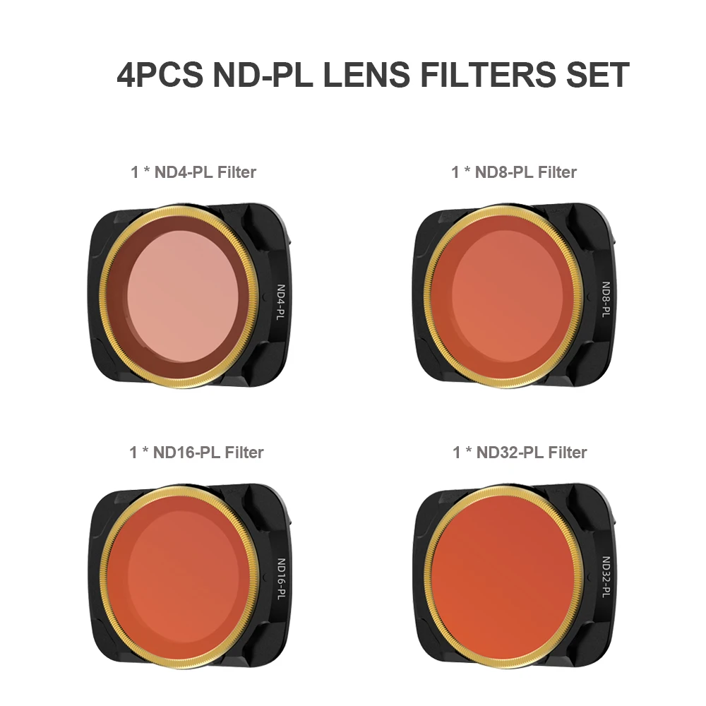 for DJI Mavic Air 2 Drone 4pcs Lens Filter Set ND4-PL ND8-PL ND16-PL ND32-PL Combo Multi-coated Filters Camera | Игрушки и хобби