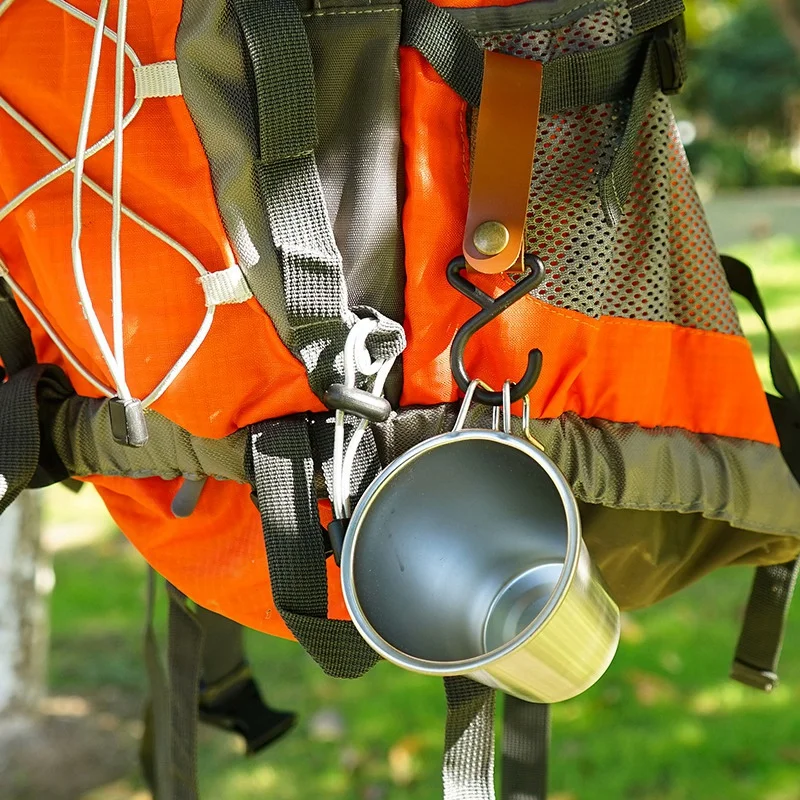

4Pcs Outdoor Camping Hooks PU Rack Hook Portable Wind Rope Pot Hanging Buckle for Outdoor Camping Hiking