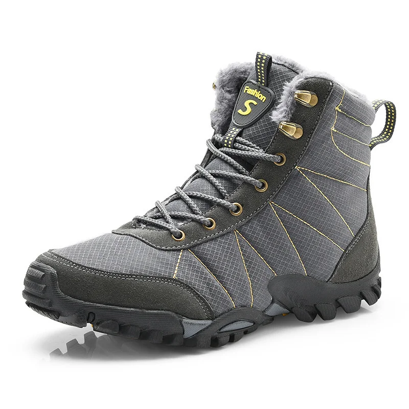 

Winter Men Climbing Boots Waterproof Camping Hiking Shoes Men Outdoor High Top Casual Trekking Sneakers Men Women Sport Snow
