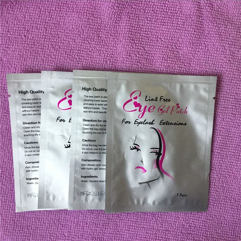 

100 pairs/lot eyelashes Paper Patches Eye Pads Women makeup tools eyelash extension lint free 7*3.3cm