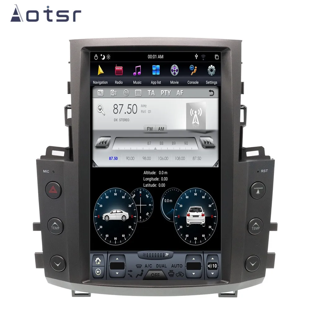 AOTSR 13,6 дюймов Android 8,1 стиль Tesla HD экран Автомобильный gps навигатор для Lexus LX 570 2007- головное устройство мультимедийный плеер
