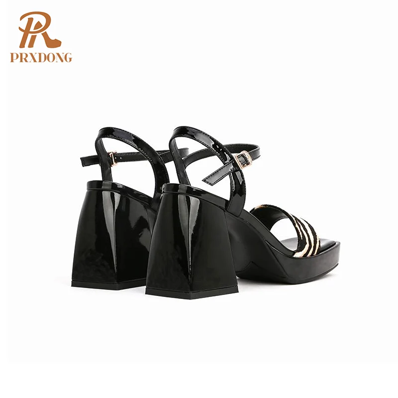 

New Women Sandals Shoes Fashion Genuine Leather Sexy High Heel Summer Shoes Red Dress Party Wedding Gladiator Sandals Size 34-40