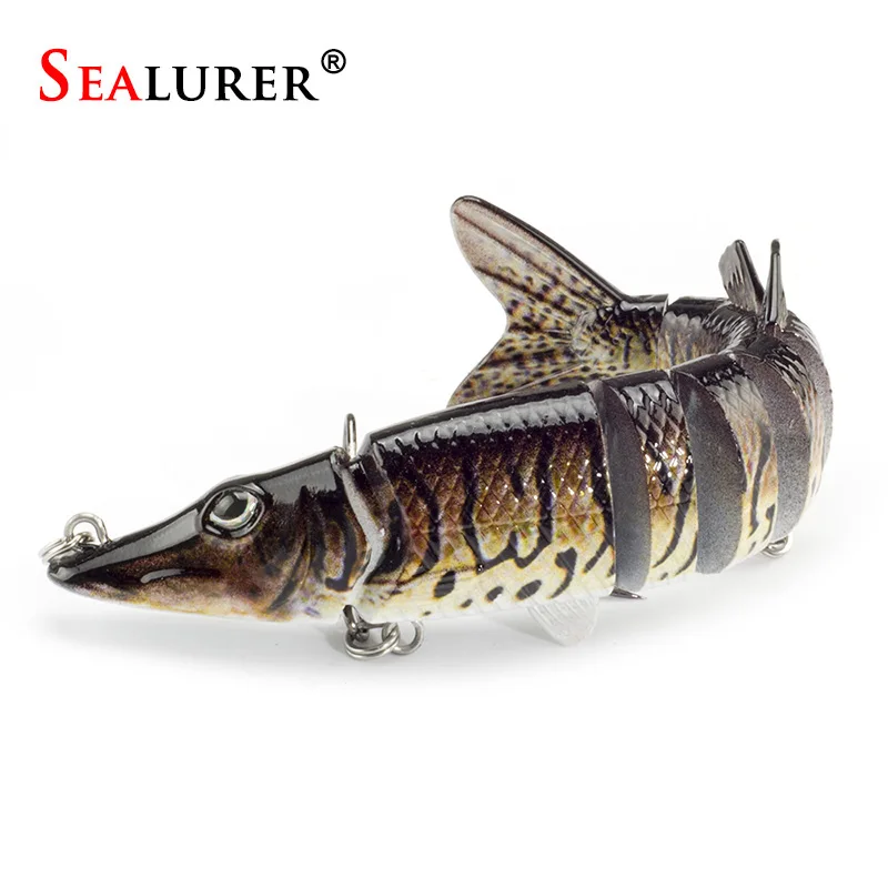 Sealurer 1 шт. искусственная Щука приманка 12,5 см 20 г 9-segement Isca Muskie рыболовные приманки наживка пластиковая жесткая приманка - Цвет: D25G