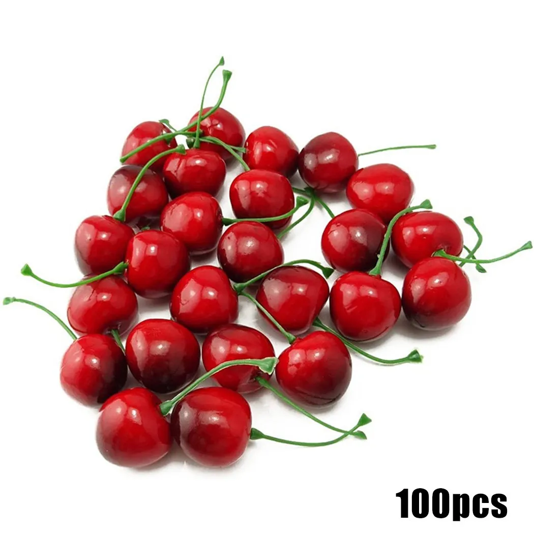 100 шт. искусственные фрукты из пенопласта вишни