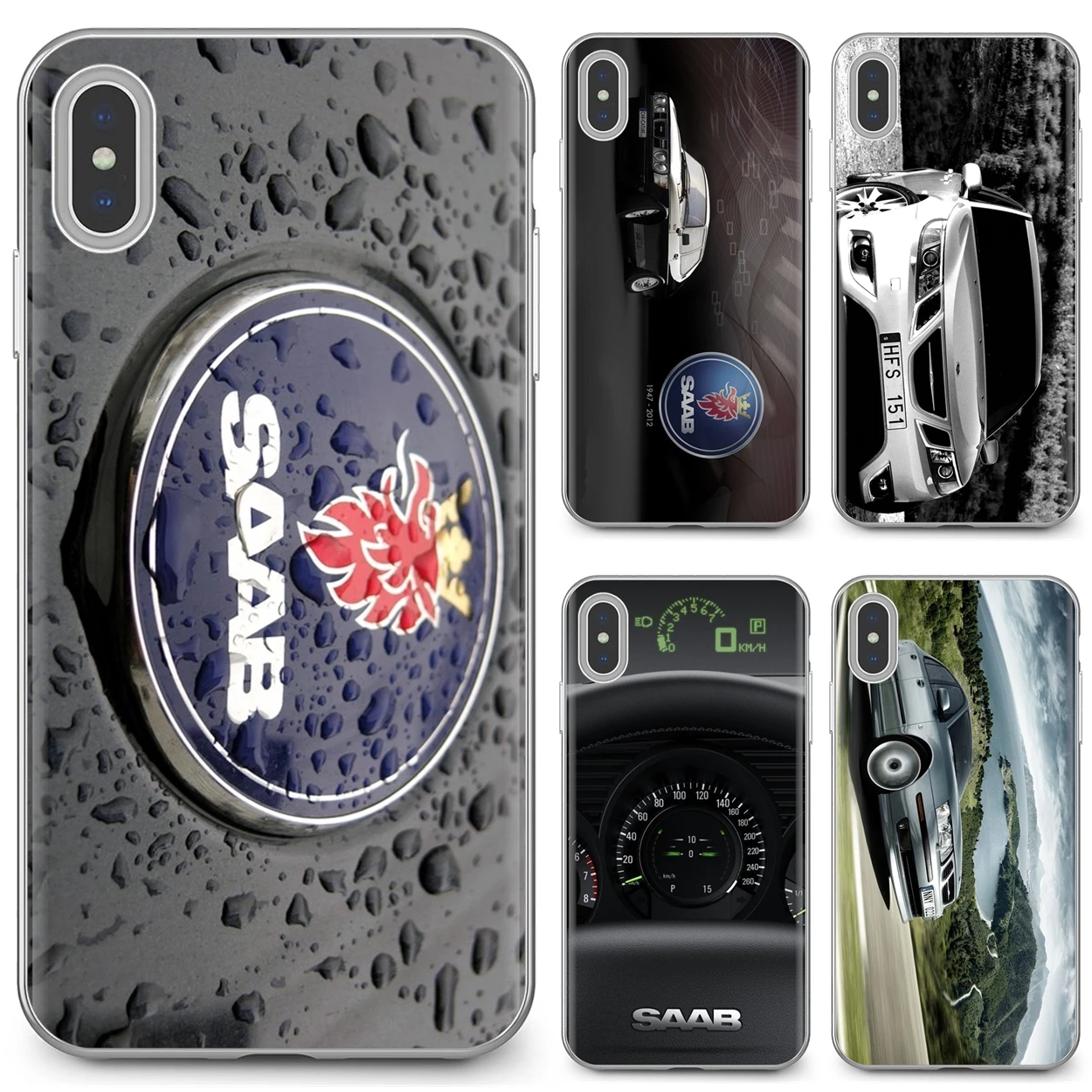 Тонкий силиконовый мягкий ТПУ чехол для телефона Saab Car Samsung Galaxy Note 2 3 4 5 8 9 S2 S3 S4 S5 Mini