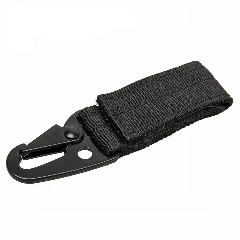 Black Molle Тактические аксессуар Пряжка нейлоновый крючок брелок Многоразовые клипсы Быстрый выпуск Открытый военный инструмент охотничьего снаряжения - Цвет: Black