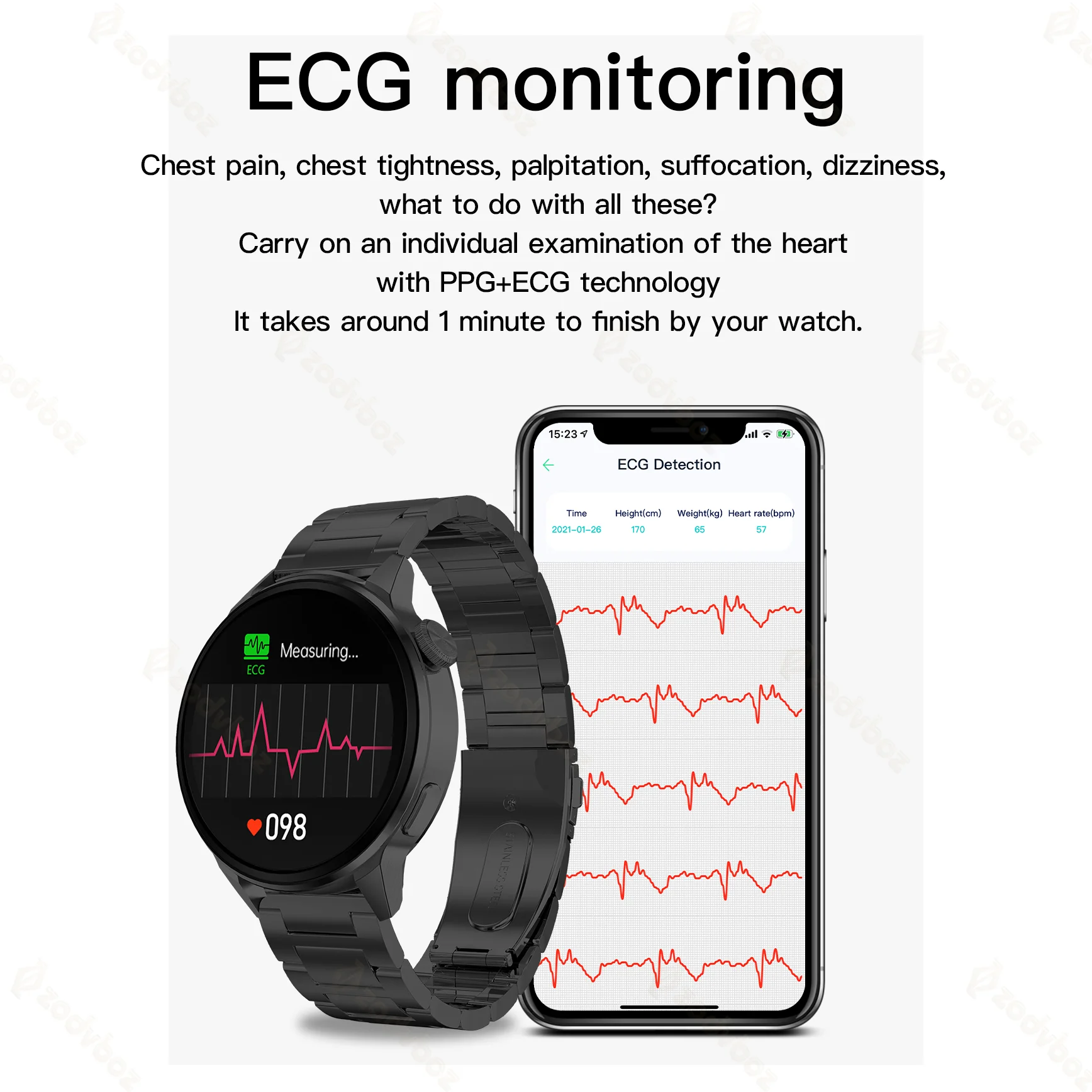 2022 NFC Smart Watch Men GPS Movement Track Sport Watches Women Wireless Charging Bluetooth Call ECG Smartwatch Support Hebrew |