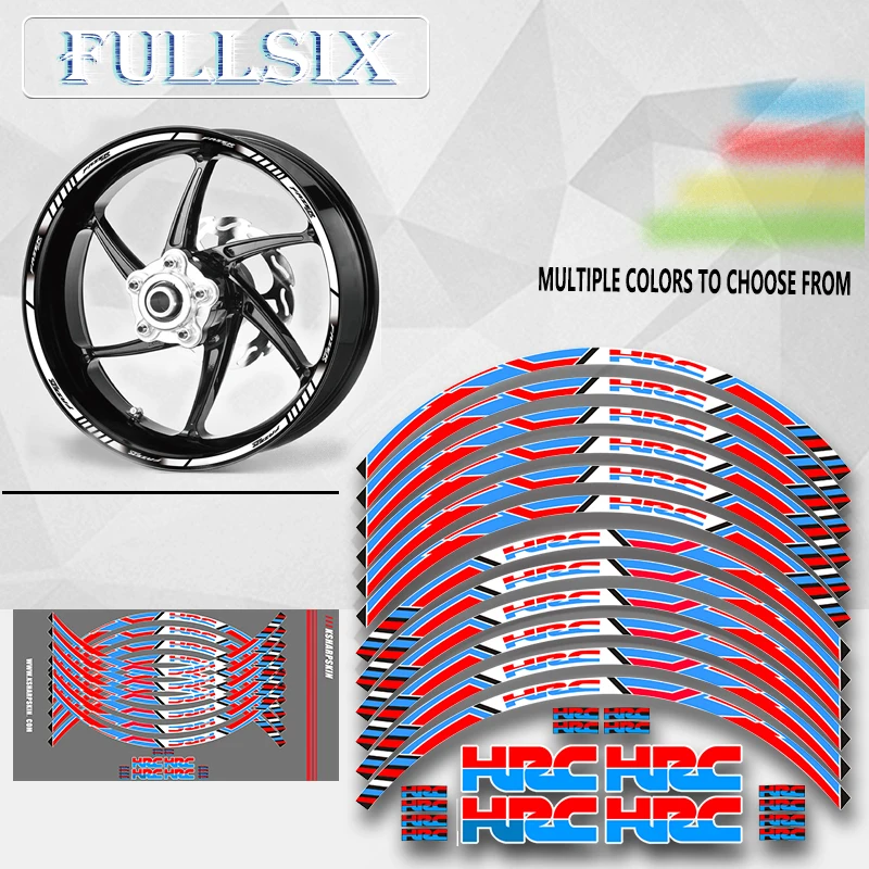 Новые наклейки на колеса мотоцикла светоотражающие полосы обода 17 дюймов для Honda