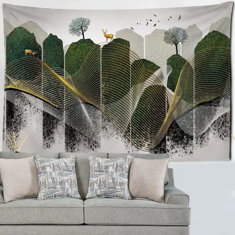 

Abstract Art Landscape Nature Scenery Tapestry Wall Hanging