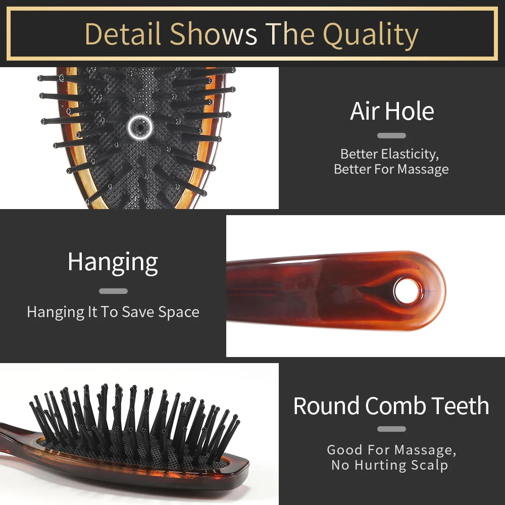 

1pcs Mini Bamboo Comb Hair Care Brush SPA Massage Combs Travel Antistatic Hair Brushes Massage Head Promote Blood Circulation