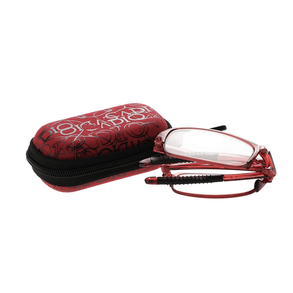 Модные складные очки для чтения с чехлом мужчин и женщин портативная