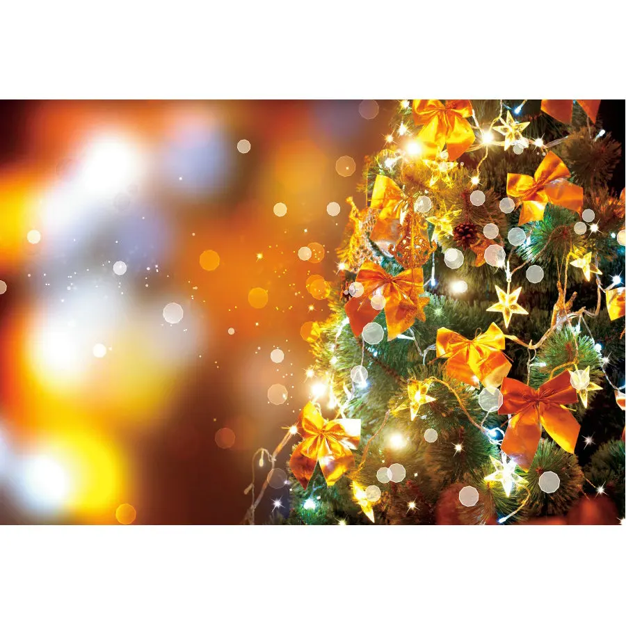 

Christmas Backdrop Xmas Tree Bowknot Dream Bokeh Vinyl Photography Background New Year Party Decoration Photo Booth Studio Prop