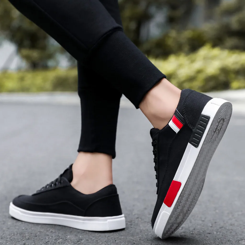 Мужская обувь легкий и комфортный светильник дышащая парусиновая на шнуровке