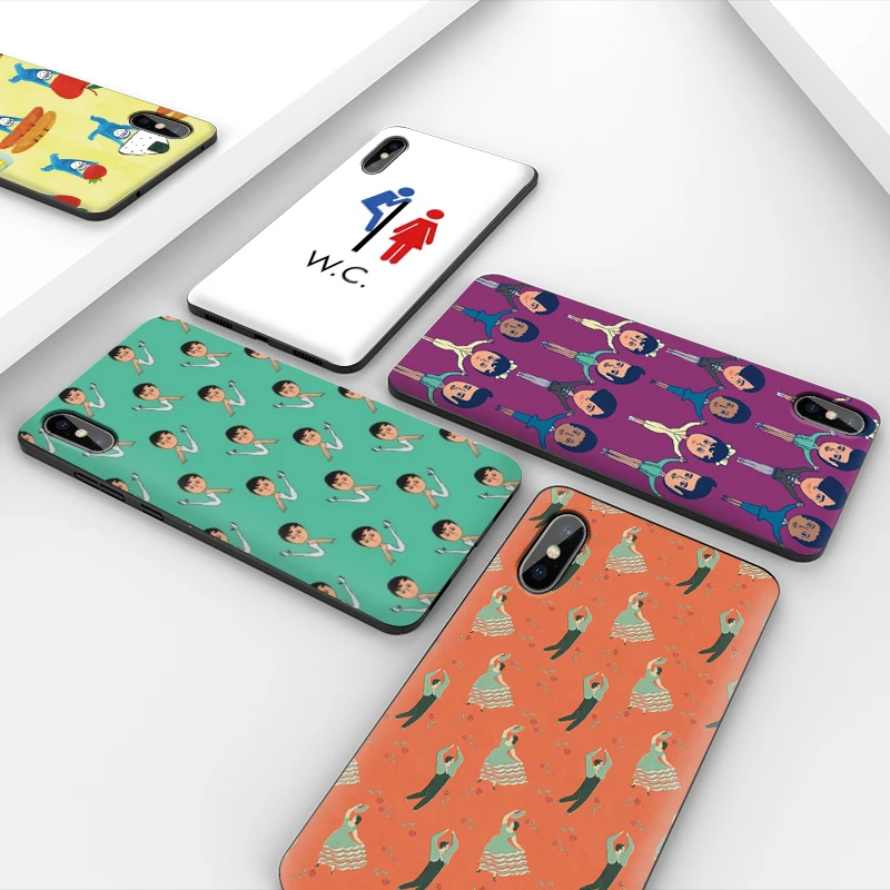 Чехол для телефона iPhone 11 Pro Max XR XS MAX X различные узоры Apple 8 7 6 5S s Plus Силиконовый ТПУ