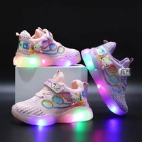 led baby girls air mesh shoe breathable non slip children toddler shoes soft bottom little kids sneakers size 21 30