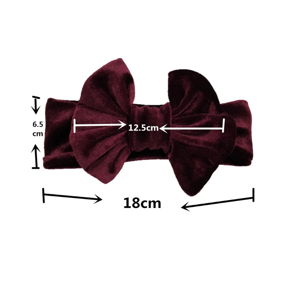 Бархатная повязка на голову с бантом Мягкая для девочек аксессуары