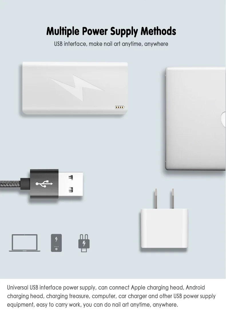 Лампа для маникюра Ibcccndc 36 Вт 12 Светодиодный УФ лампа сушки ногтей USB