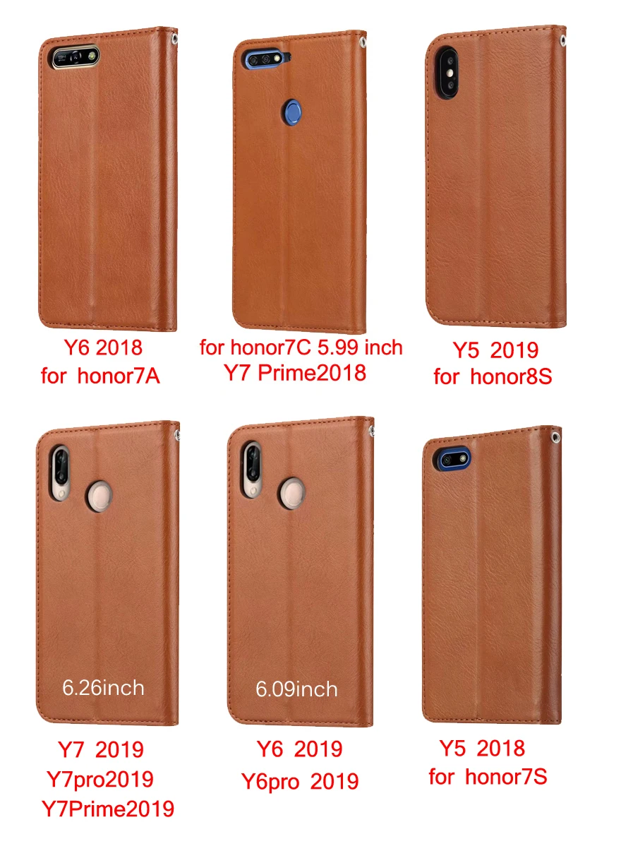 Чехол-подставка в деловом стиле для huawei Honor 7C 7S 7A 8 S, тонкий чехол для телефона huawei Y5 Y6 Pro Y7 Prime