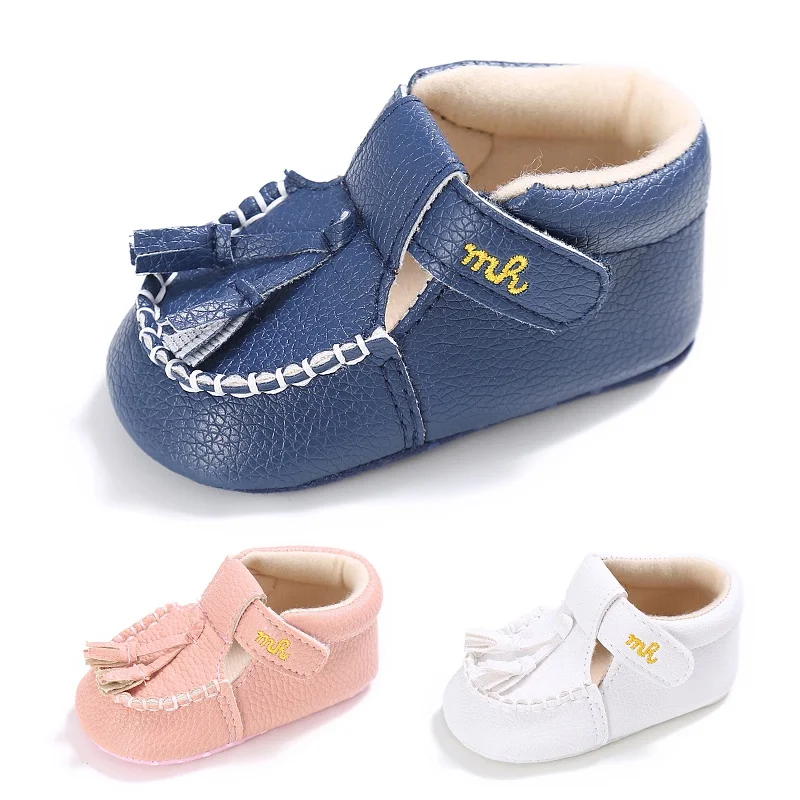 

0-18M Baby PU Leather Tassel Crib Shoes Toddler Boy Girl Soft Sole Shoes New