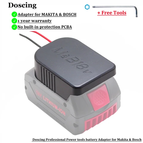 Соединитель для аккумулятора, док-станция, 14 awg проводов для Makita Bosch, 18 в, литиевая батарея BL1860, BL1830, BL1850, BL1840BAT609