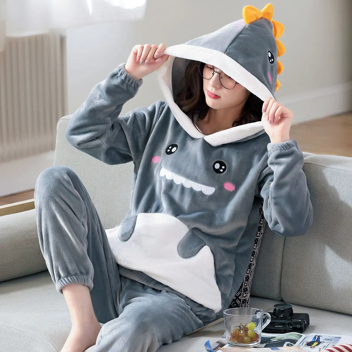 Women's Pajamas Winter Plus Size Loungewear Autumn Winter Clothing Girls Pajamas Student Nightgown Sleepwear Women Pajama Woman