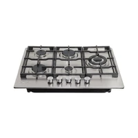 home gas cooker stainless steel stove 5 burner built in gas hob kitchen appliance with safety device