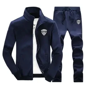 Pure cotton sportswear fall a man set of sports wear long-sleeved clothes suit set outdoor leisure clothing