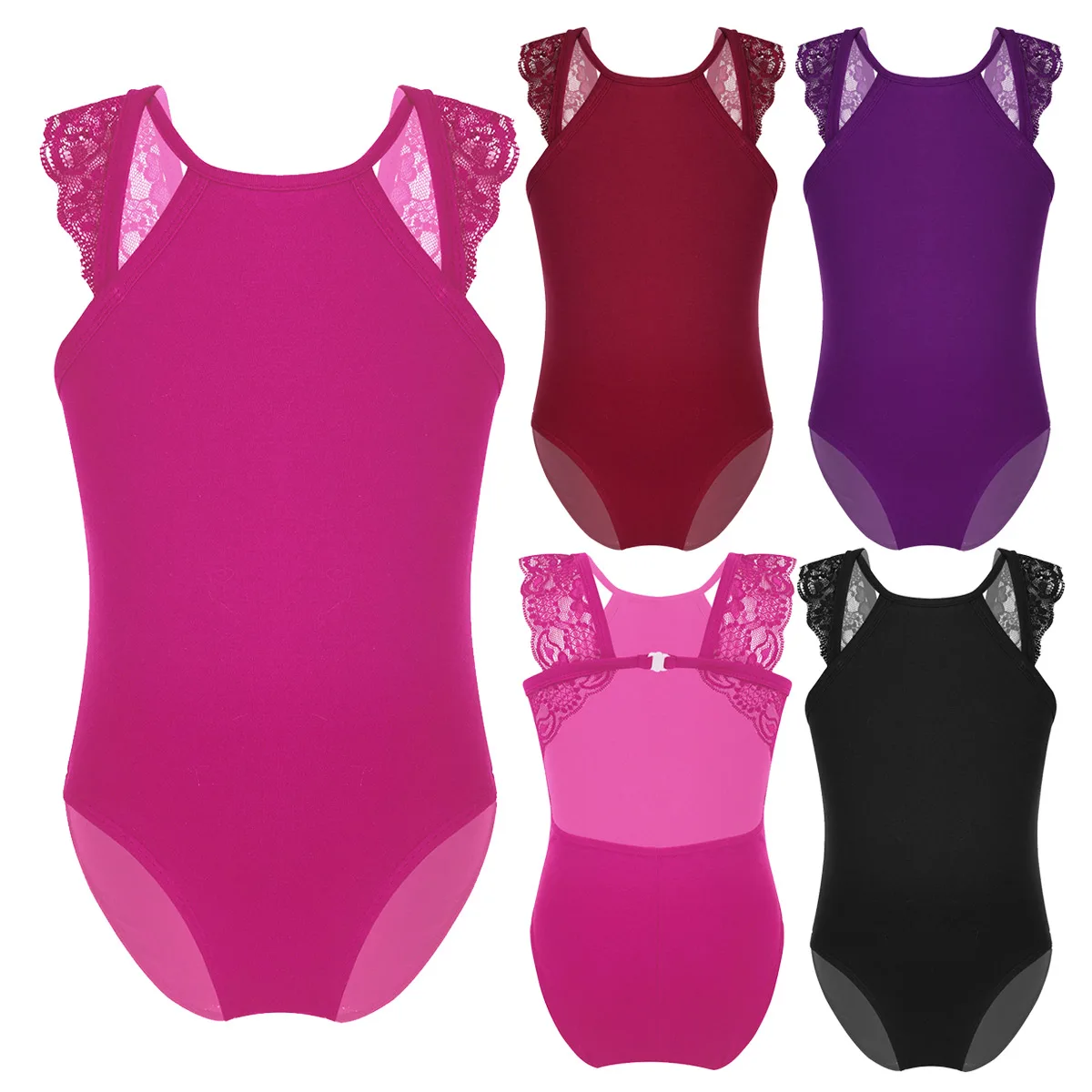 New Ballerina Girls Ballet Dance Dress Leotards Solid Sleeveless Unitard Gymnastics Leotard Jumpsuit Kids Dancewear | Тематическая