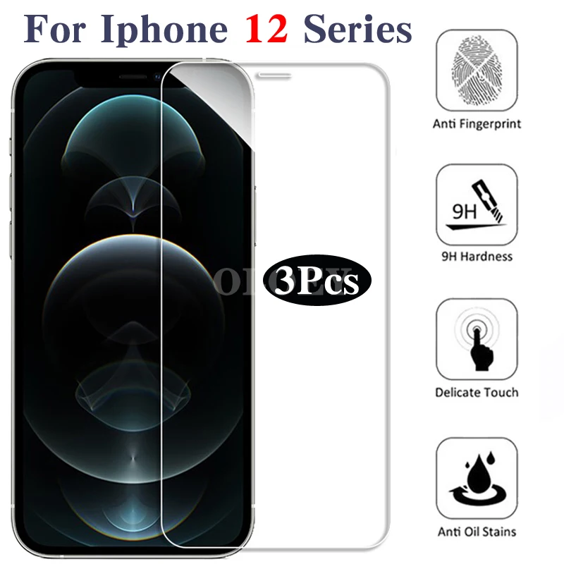 Защитное стекло для экрана Apple Iphone12 Pro 3 шт. аксессуары смартфонов Iphone 12 Max Mini SE