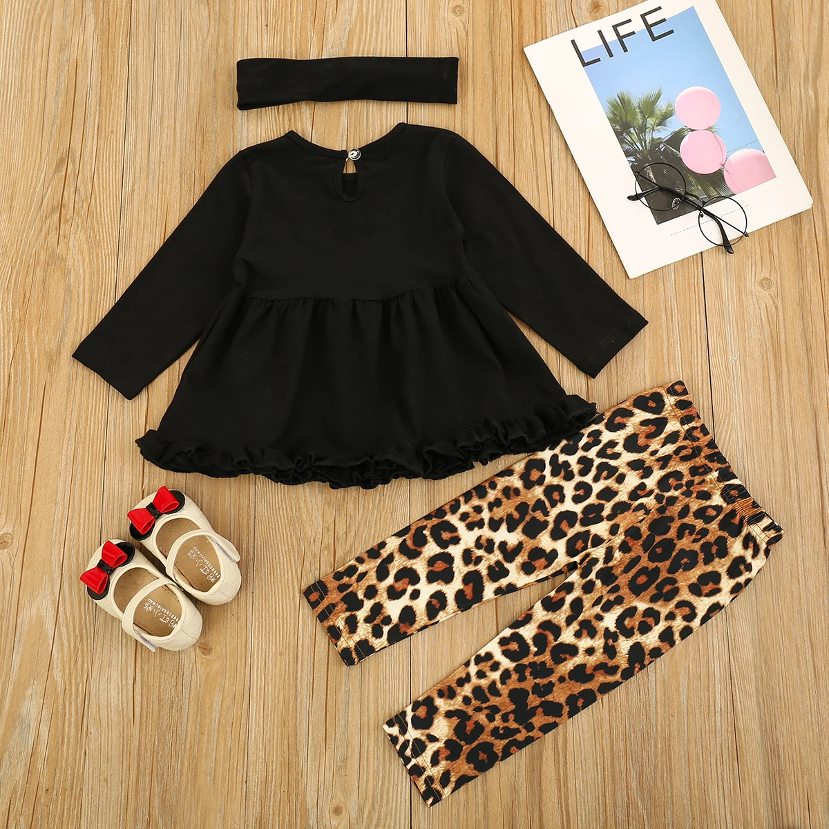 Модная детская одежда для маленьких девочек комплекты с длинными рукавами и
