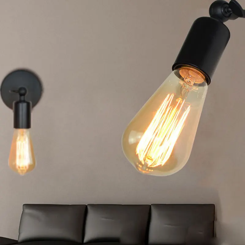 Современный промышленный настенный светильник винтажный Ретро черный железный
