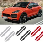 Для Porsche 718 Boxster Cayenne Cayman Macan Boxter машина Panamera боковой двери края Защита бампера протектор 4 шт. углеродного волокна наклейки на автомобиль