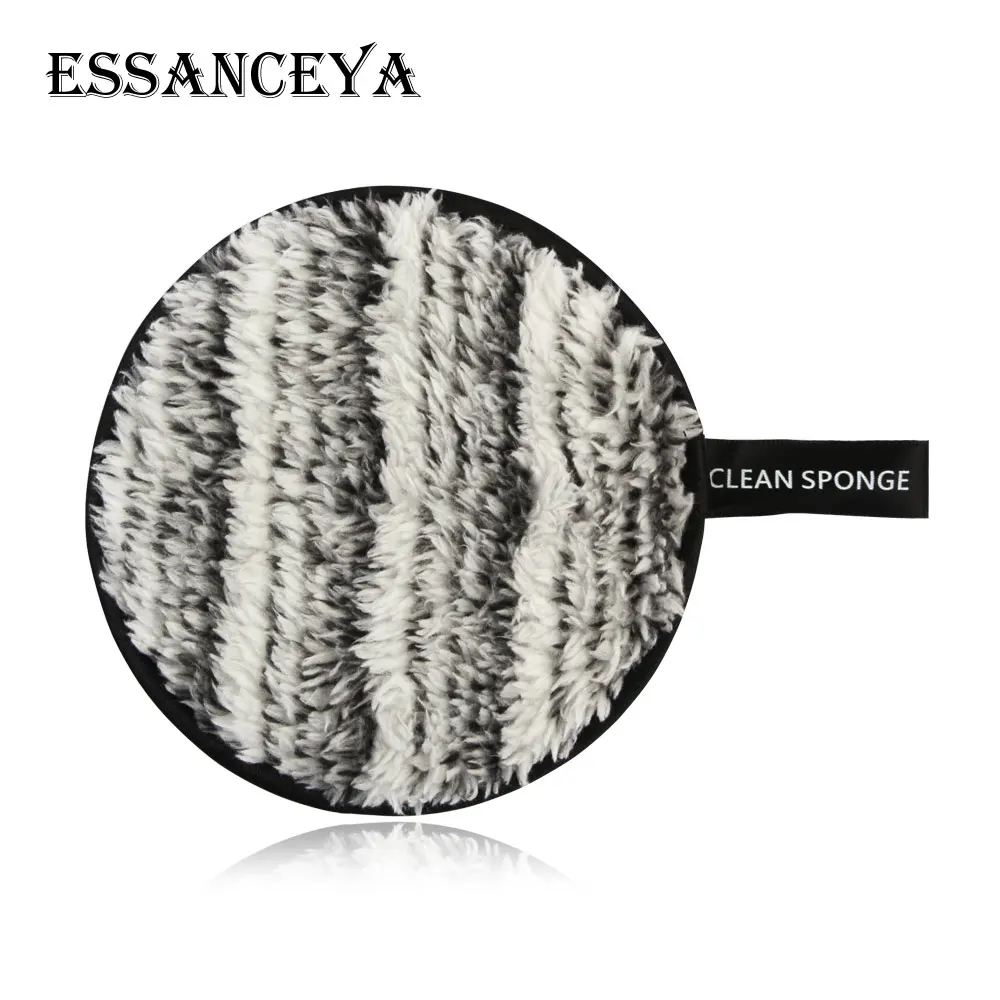 Black white ESSANCEYA 1/3Pcs макияж спонж для снятия мягкий полотенчатая ткань микрофибра колодки Уход за кожей лица Очищение Многоразовые моющиеся салфетки колодки естественный жидкость для снятия - Цвет: Black white