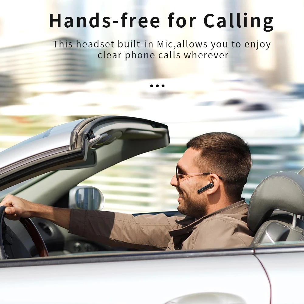 Беспроводные Бизнес-наушники DACOM M19 с микрофоном одним крючком Bluetooth-наушники