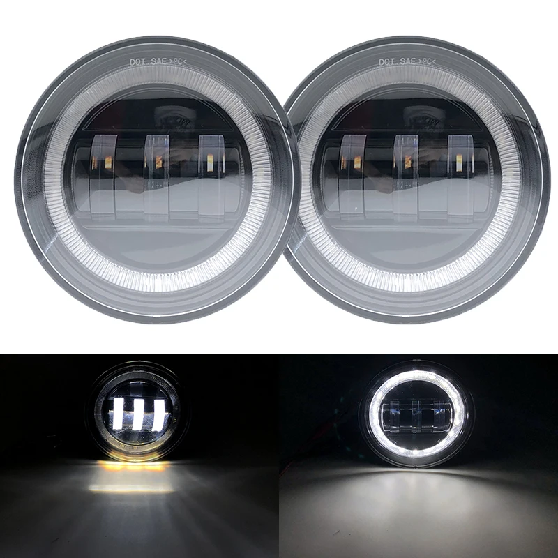 

Светодиодный ные Противотуманные фары на бампер для Hummer H2 2003 2004 2005 2006 2007 2008 2009, гало, передние дневные ходовые огни DRL, сборка фар