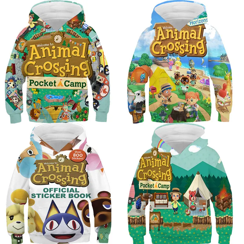 

Kids 3D Hoodies Animal Crossing Kawaii Sweatshirts Autumn Children Funny Cartoon Pullovers Tops New Horizons Boys Girls Clothes
