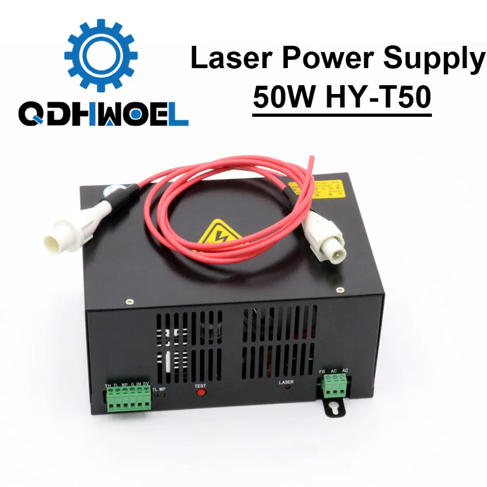 50 Вт CO2 лазерный источник питания для лазерной гравировки резки HY T50 серии T /