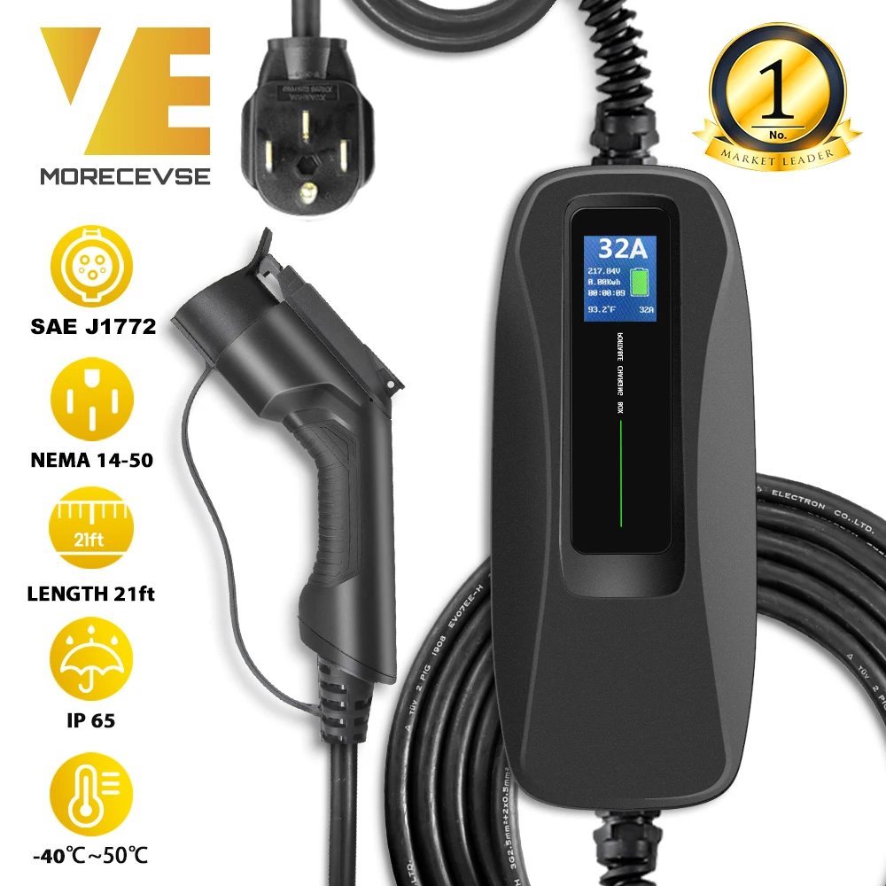 Модернизированное портативное зарядное устройство для электромобиля уровень 2 32