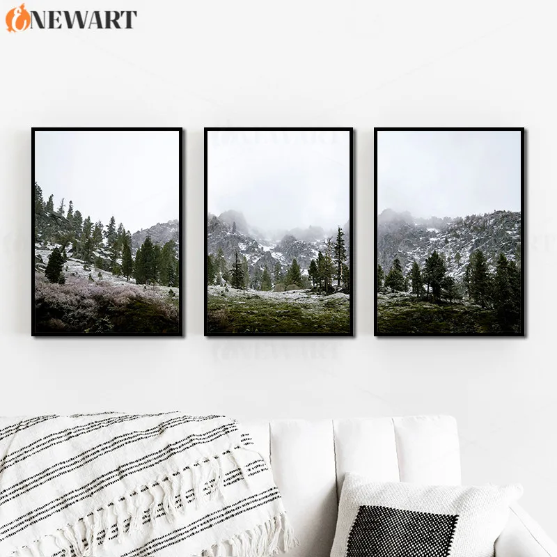 Современный домашний декор картина с природой и лесом пейзаж постер настенная