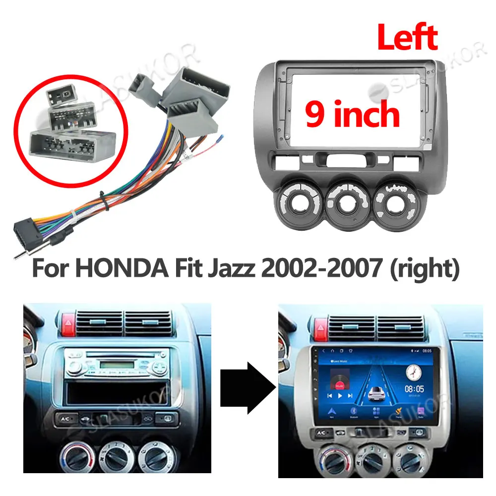 

For HONDA Fit Jazz 2002 2003 2004 2005 2006-2007 Wires Board Control CANBUS Work Stereo Panel Dash Installation DVD Frame 2din