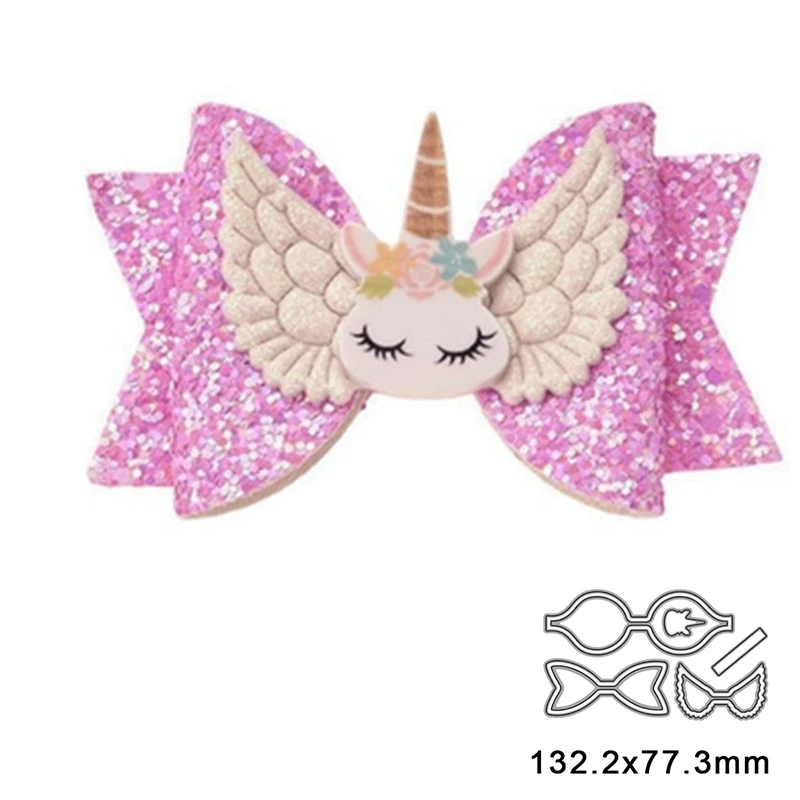 

Bow Unicorn Wing Metal Cutting Dies For DIY Scrapbook Cutting Die Paper Cards Embossed Decorative Craft Die Cut New