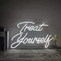 treat yourself custom neon sign light led flex letter board wedding birthday decor room home decoration wall hanging deocr gift