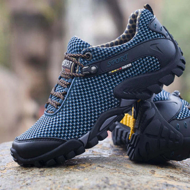 

Men's Sports Shoes Cow Leather Hiking Shoes Men's Hiking Fishing Shoes Breathable Outdoor Camping Shoes