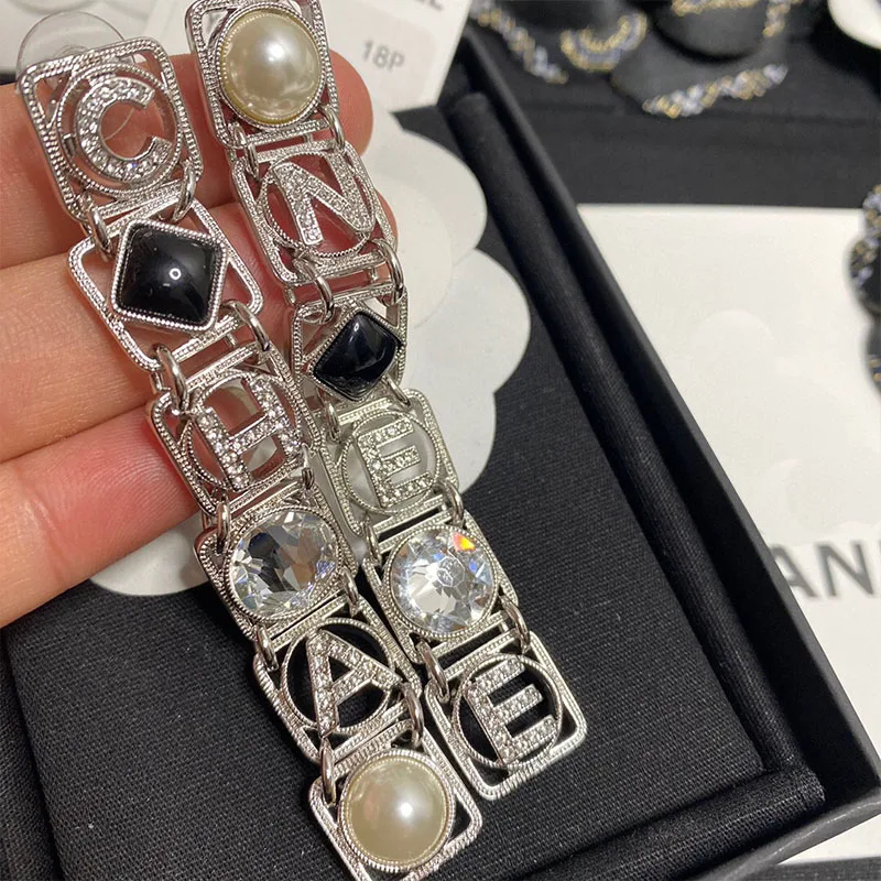 

Высокое качество, буквы, бриллианты, жемчуг, на заказ для женщин, Популярный Вечерние, ювелирные изделия, роскошь, золото, серьги, блестки, мо...