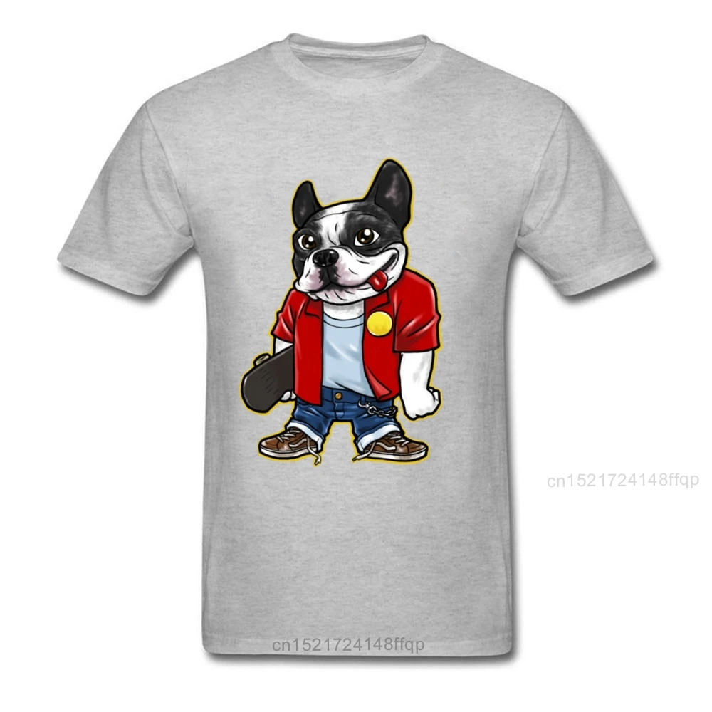 Скейтер Французский бульдог 2018 Мужская футболка скейтборд уличный стиль Уличная